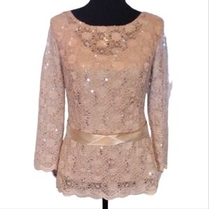 ONYX Nite Sequined Long Sleeve Top